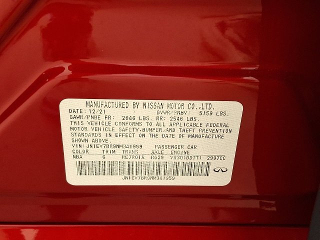 Used 2022 Red INFINITI LUXE image 34