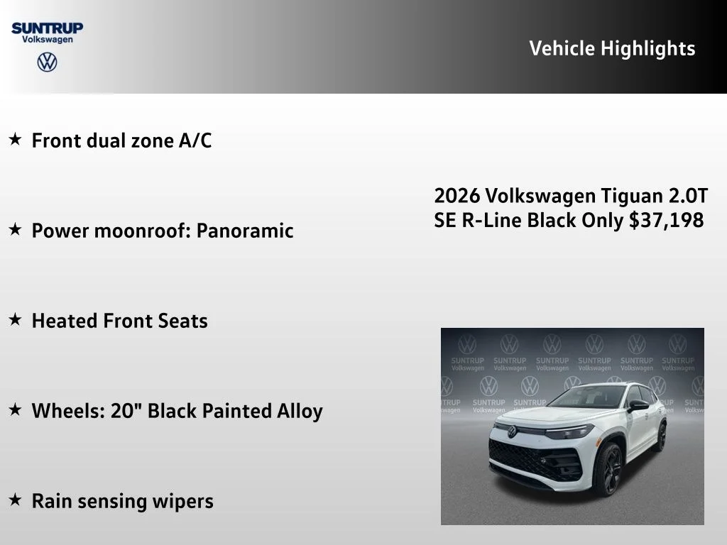 New 2026  Volkswagen 2.0T SE R-Line Black image 7