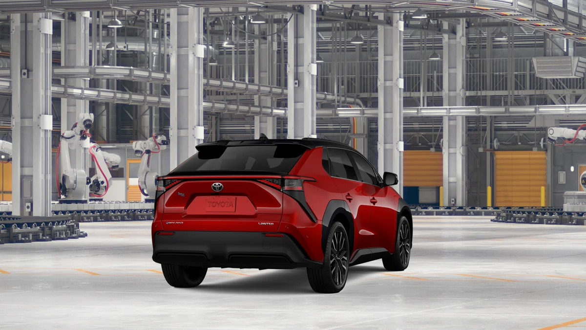 New 2026 Supersonic Red with Midnight Black Metallic roof Toyota Limited image 9