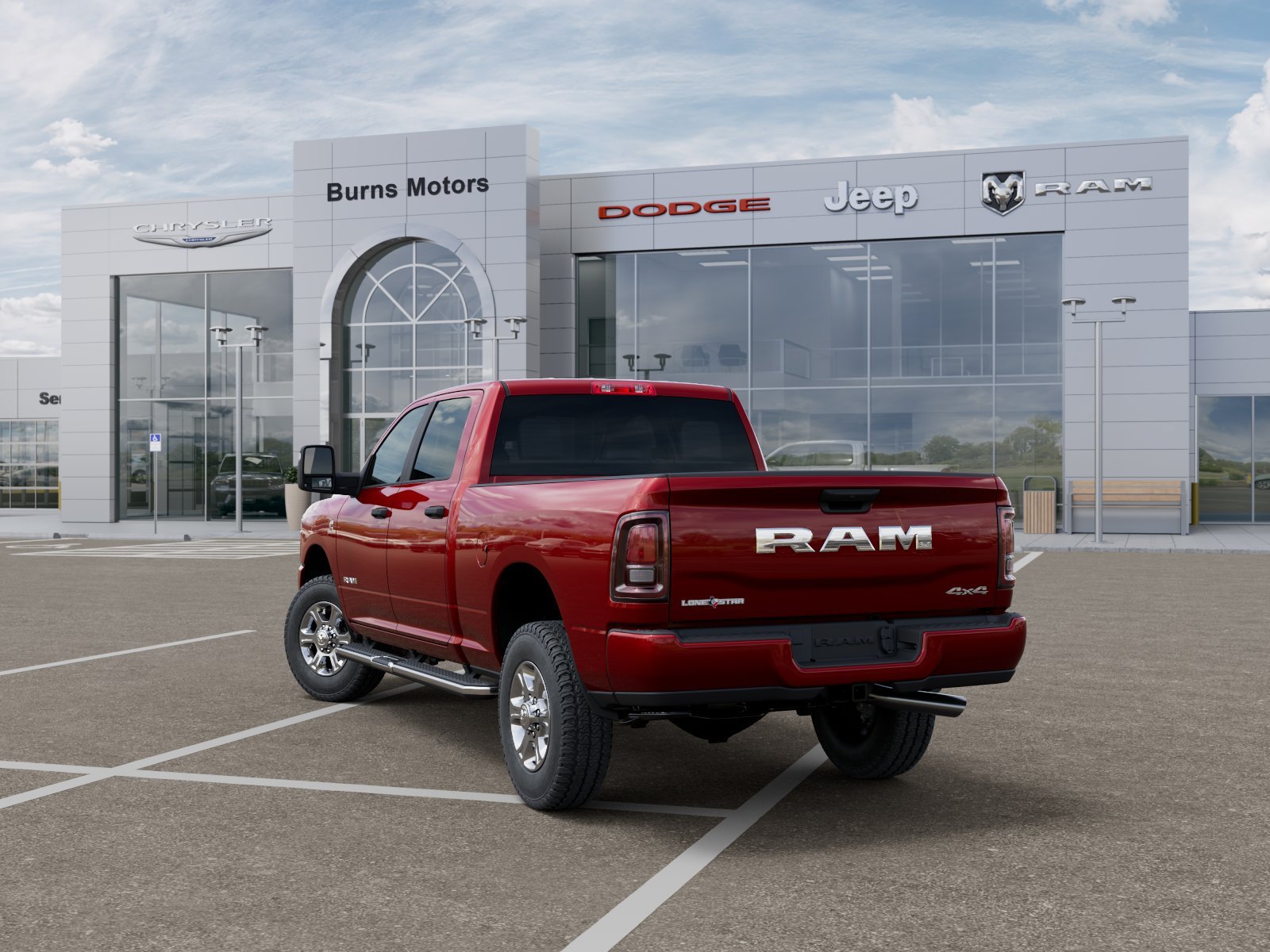 New 2027 Molten Red Pearl-Coat Exterior Paint RAM Lone Star image 3