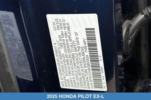 2025 Honda Pilot EX-L - Photo 34