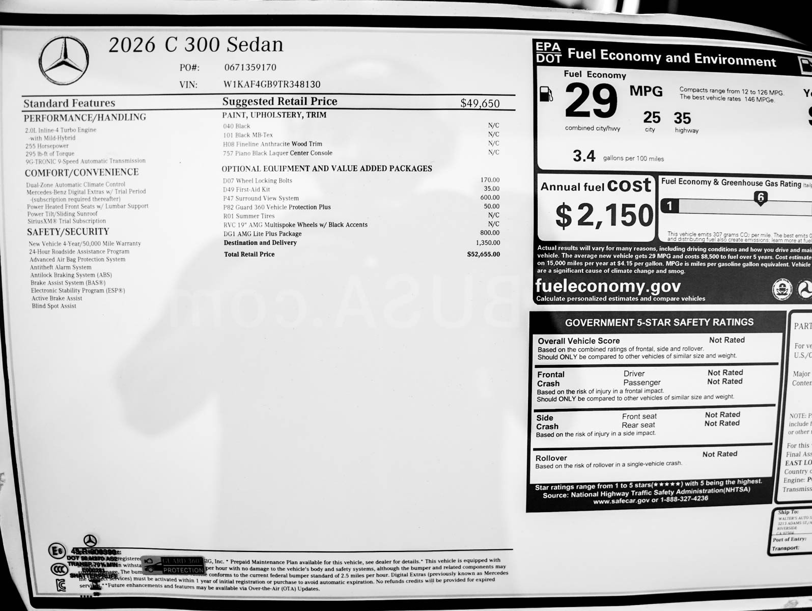 New 2026 Black Mercedes-Benz C 300 image 27