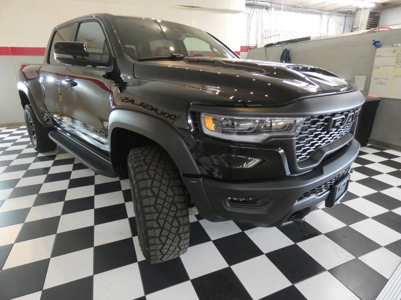 New 2026 Diamond Black Crystal Pearl-Coat Exterior Paint RAM RHO 4x4 Crew Cab 5