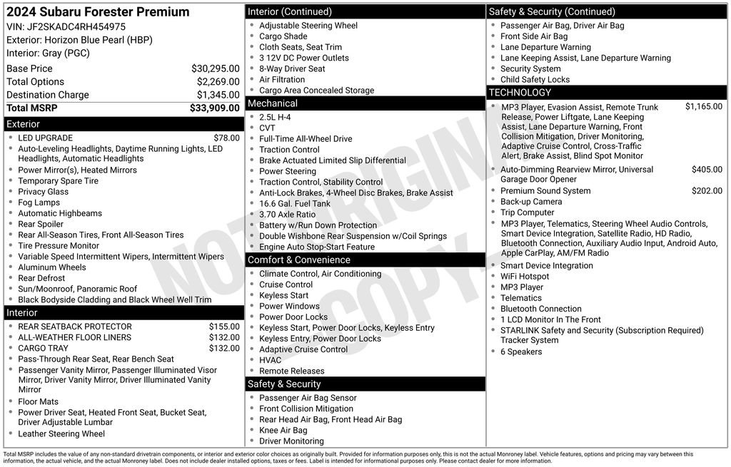 Used 2024 Blue Subaru Premium image 2
