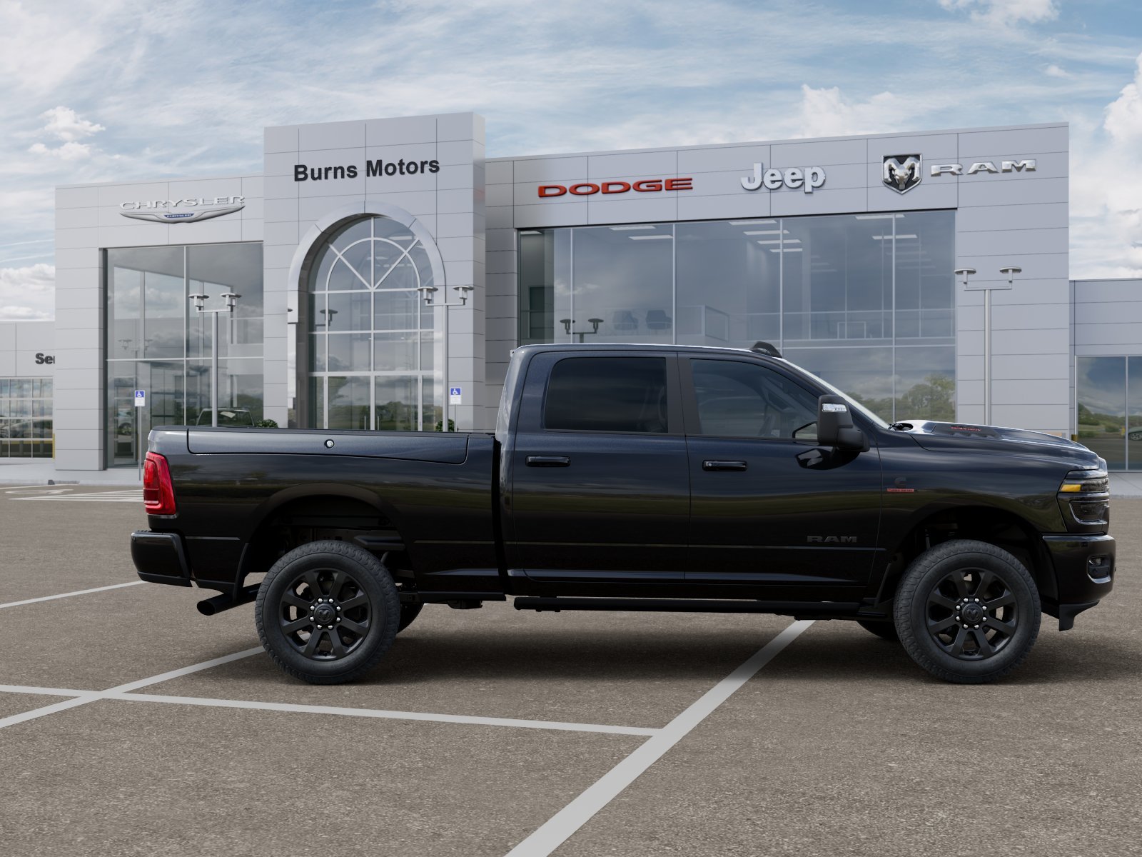 New 2027 Diamond Black Crystal Pearl-Coat Exterior Paint RAM Laramie Night Edition image 47