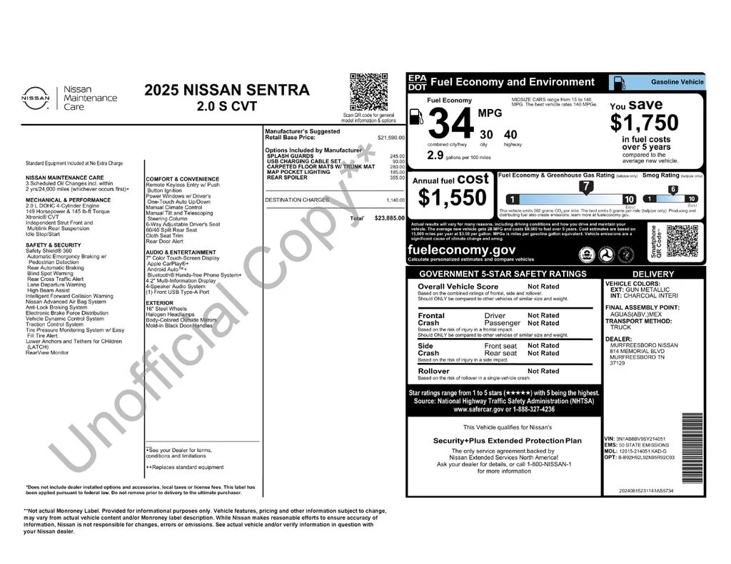 Certified Used 2025 Gun Metallic Nissan S image 49