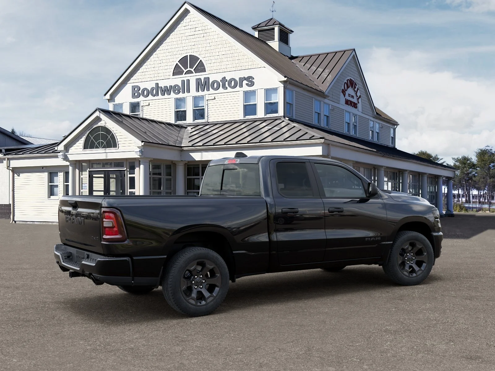 New 2026 Diamond Black Crystal Pearl-Coat Exterior Paint RAM Express Crew Cab 4x4 6