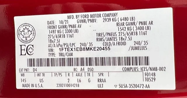 Used 2021 Red Ford XLT image 60