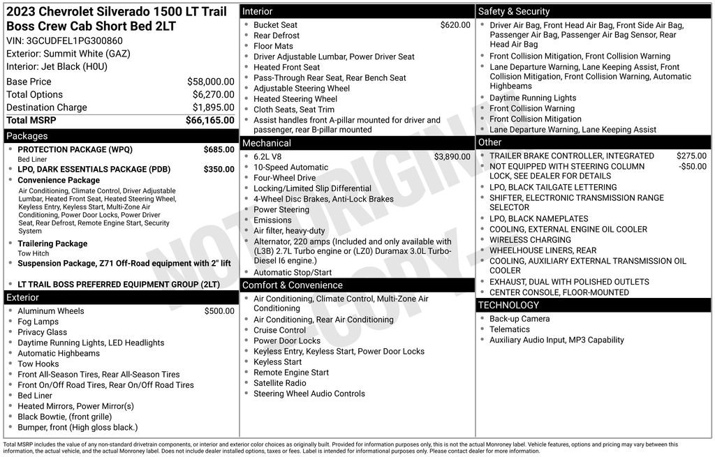 Used 2023 White Chevrolet LT Trail Boss image 21
