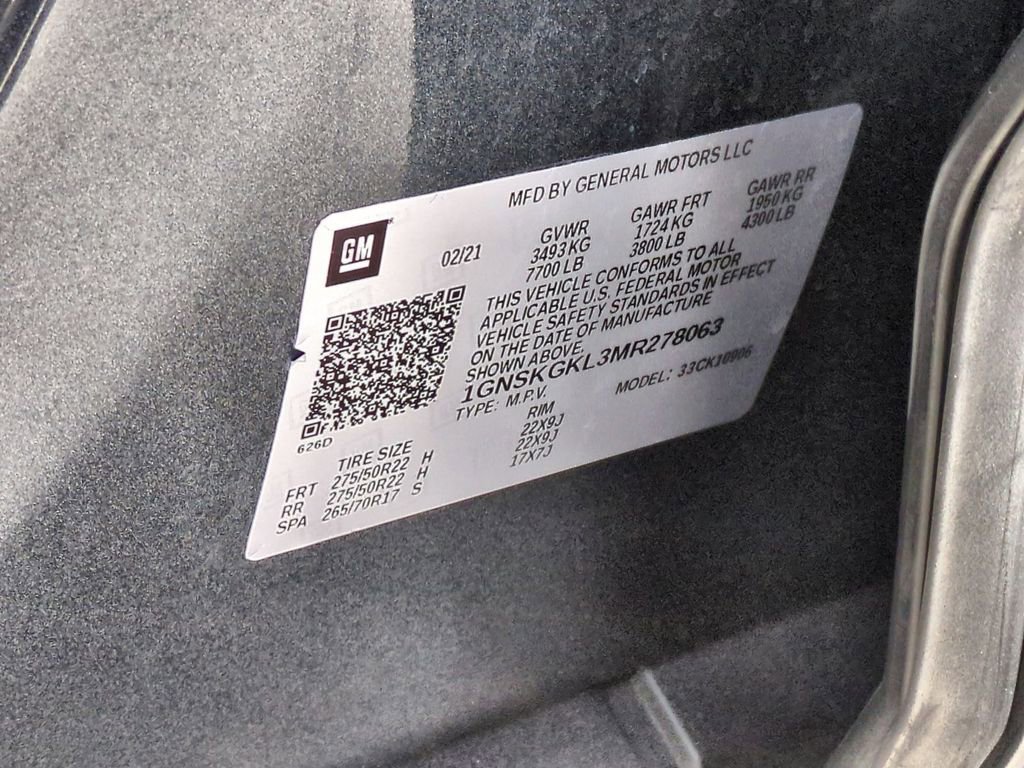 Used 2021 SHADOW GRAY METALLIC Chevrolet High Country image 39