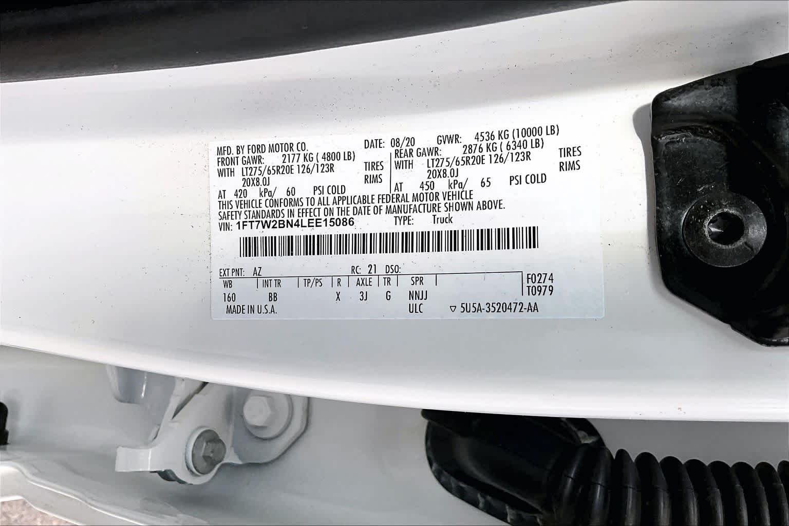 Used 2020 Star White Metallic Tri-Coat Ford Platinum image 33