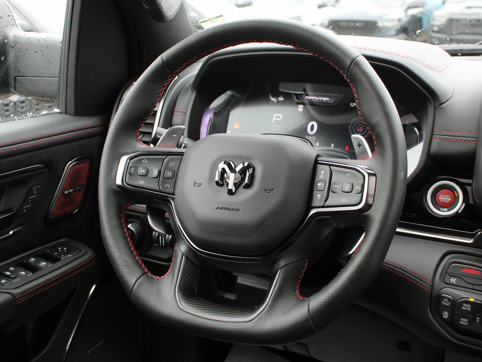 New 2026 Black RAM RHO* Crew Cab 4x4, 540 HORSEPOWER, Massage Seats, Head-Up Display image 23