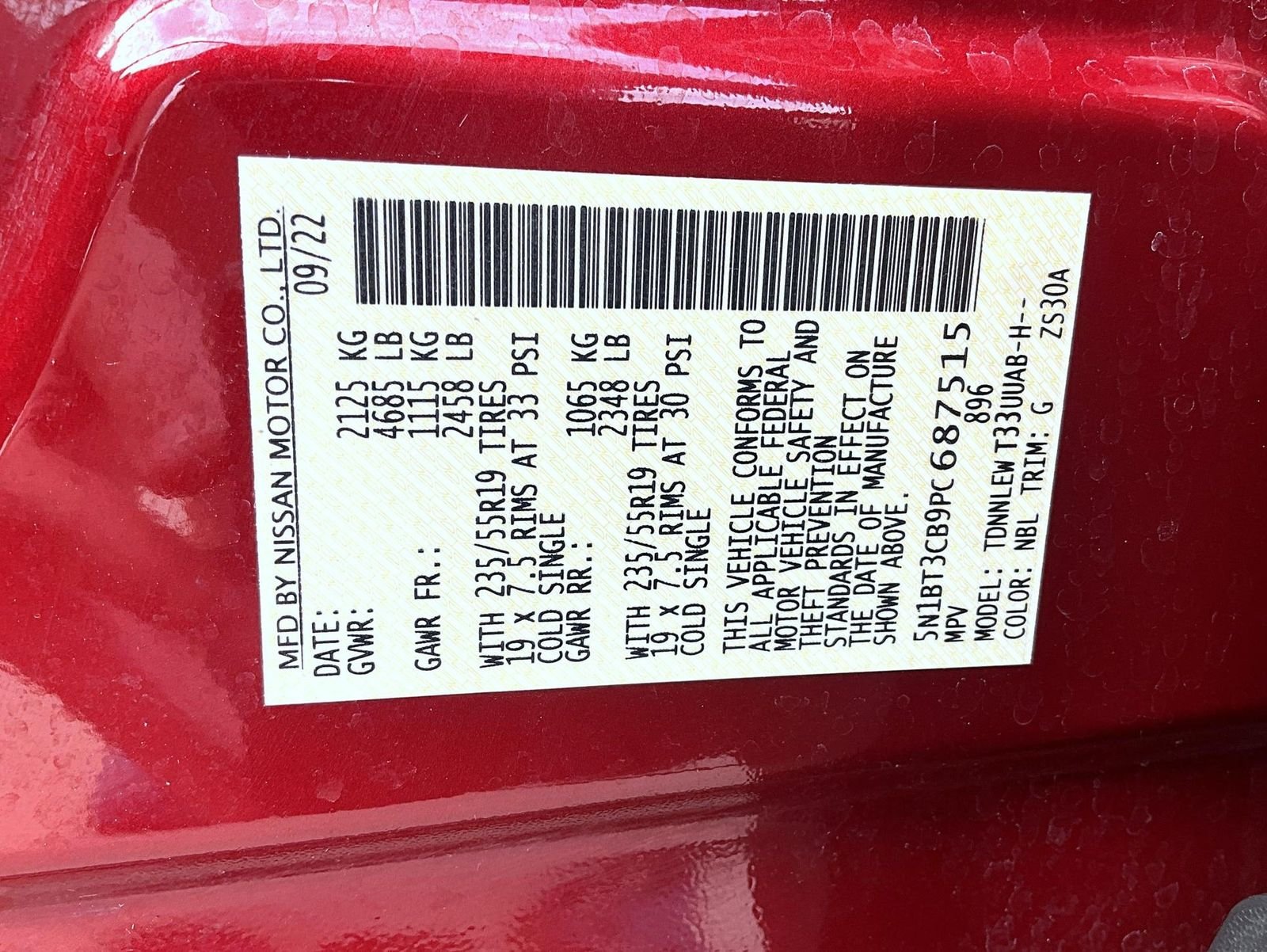Used 2023 Red Nissan SL image 26