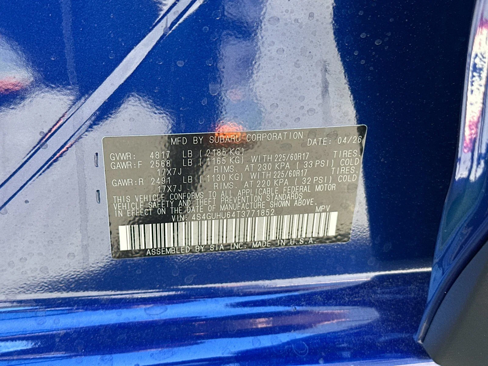 New 2026 SAPPHIRE BLUE PEARL Subaru Wilderness image 28