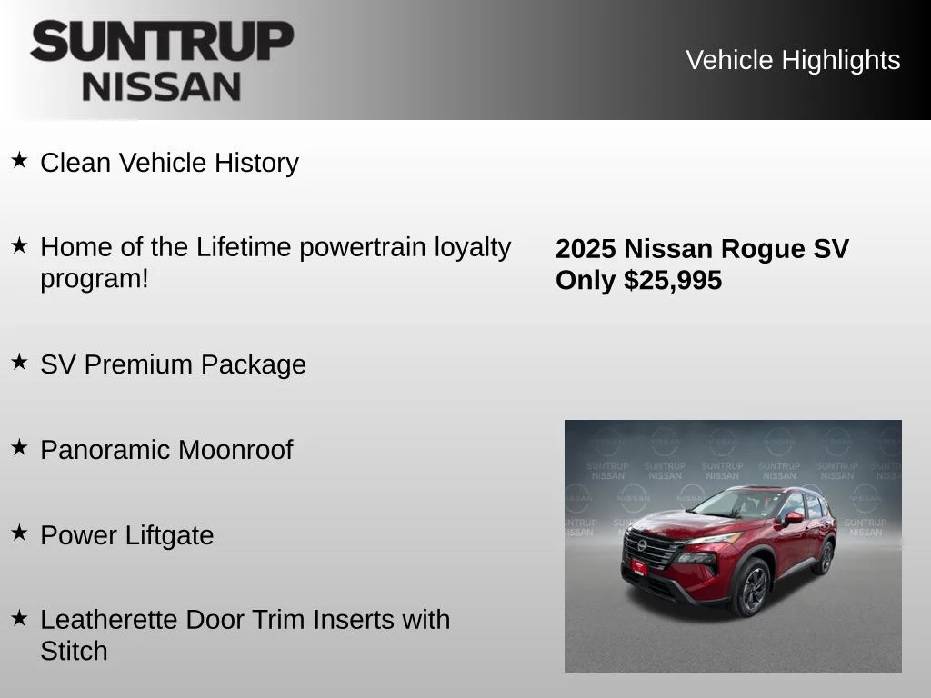 Used 2025 Red Nissan SV image 8