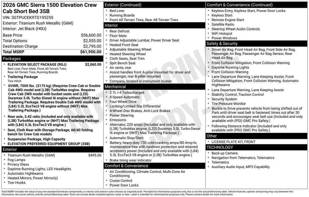 2026 GMC Sierra 1500 Elevation - Photo 6