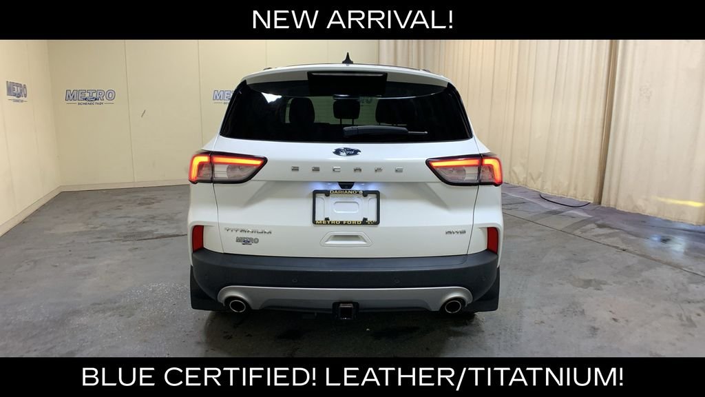 Certified Used 2022 White Metallic Ford Titanium image 4