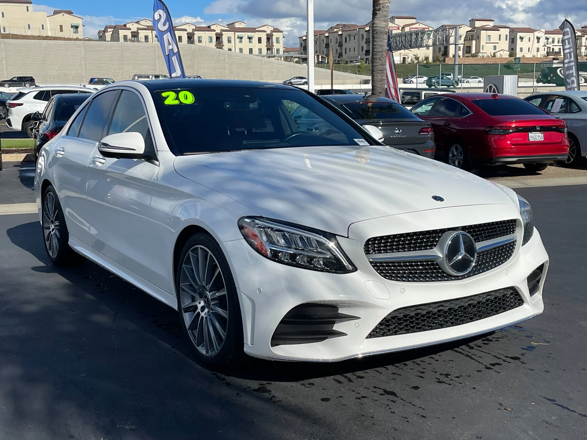 Used 2020 POLAR WHITE Mercedes-Benz C300 image 1