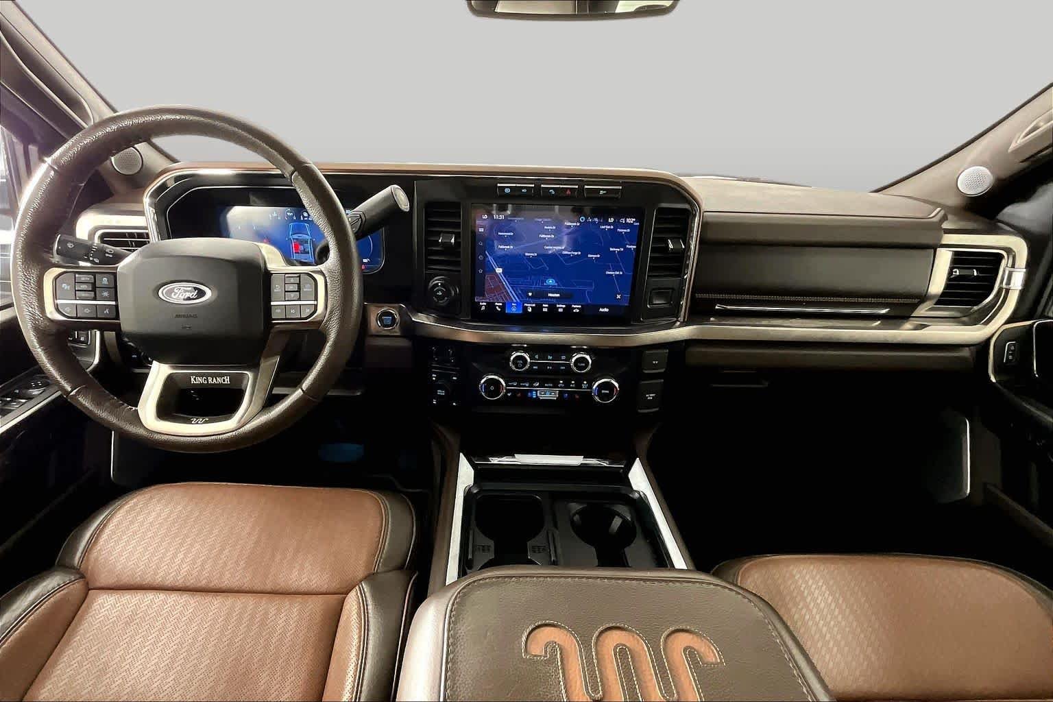 Used 2024 Star White Metallic Tri-Coat/Darkened Bronze Ford King Ranch image 14