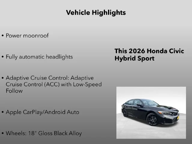 New 2026 Crystal Black Pearl Honda Sport image 5