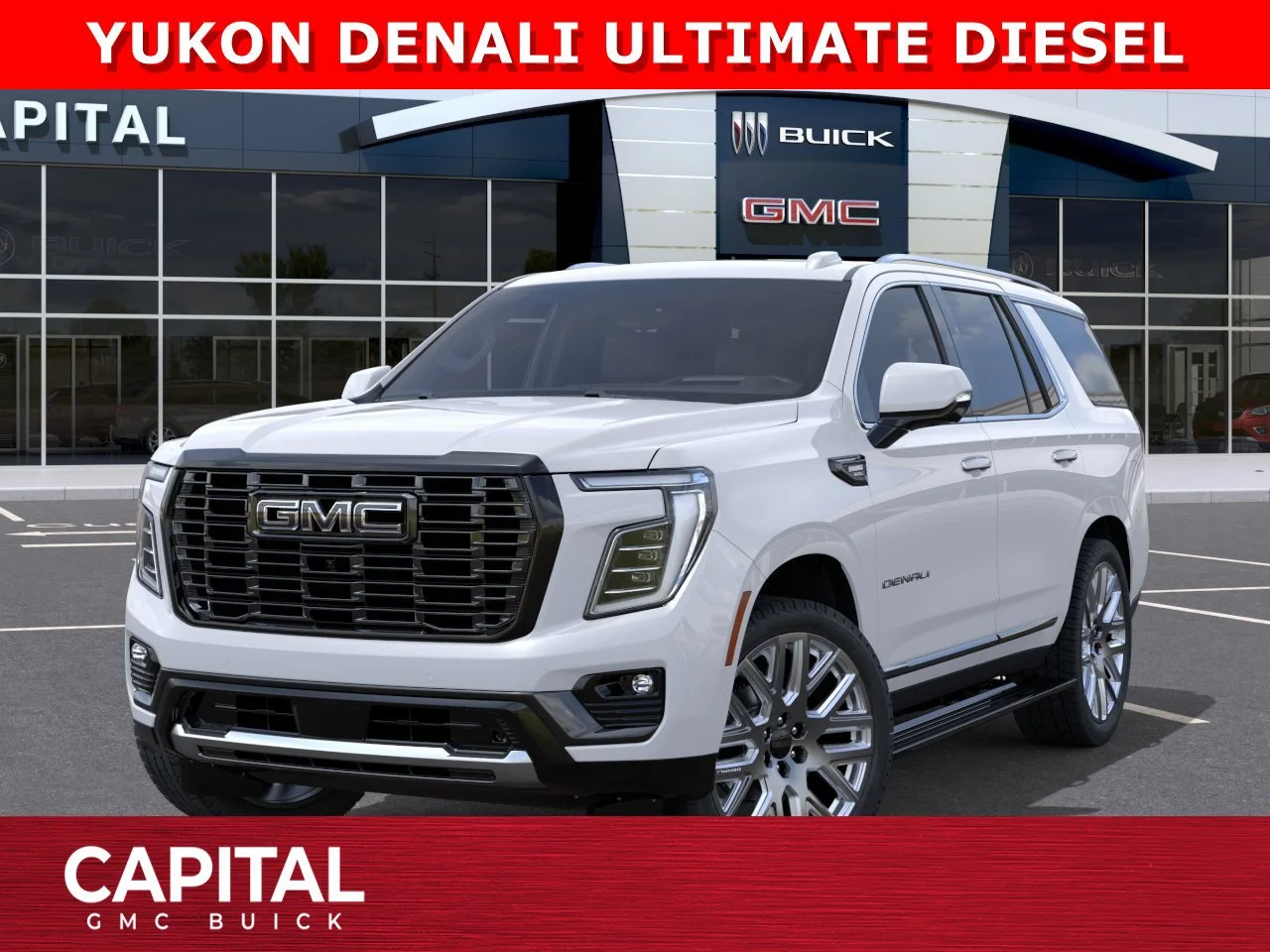 New 2026 GLACIER WHITE TRICOAT GMC Denali Ultimate image 1