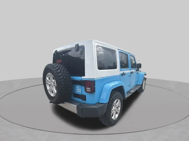 Used 2017 Blue Jeep Unlimited Sahara image 3