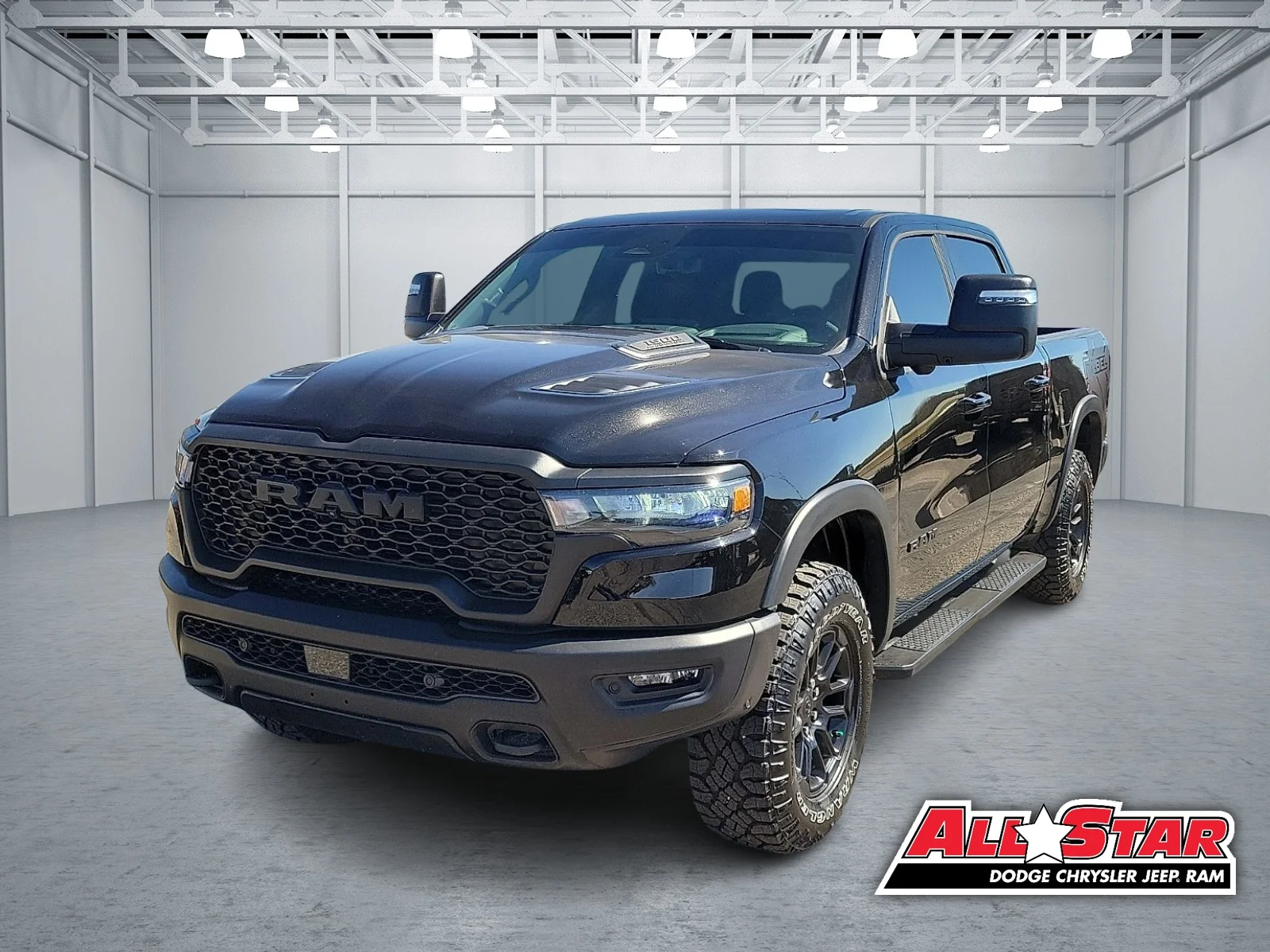 New 2026 Diamond Black Crystal Pearlcoat Ram REBEL CREW CAB 4X4 5