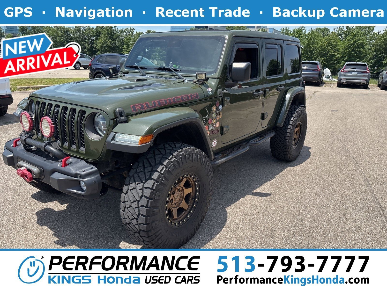 Used 2021 Sarge Green Clearcoat Jeep Unlimited Rubicon image 1