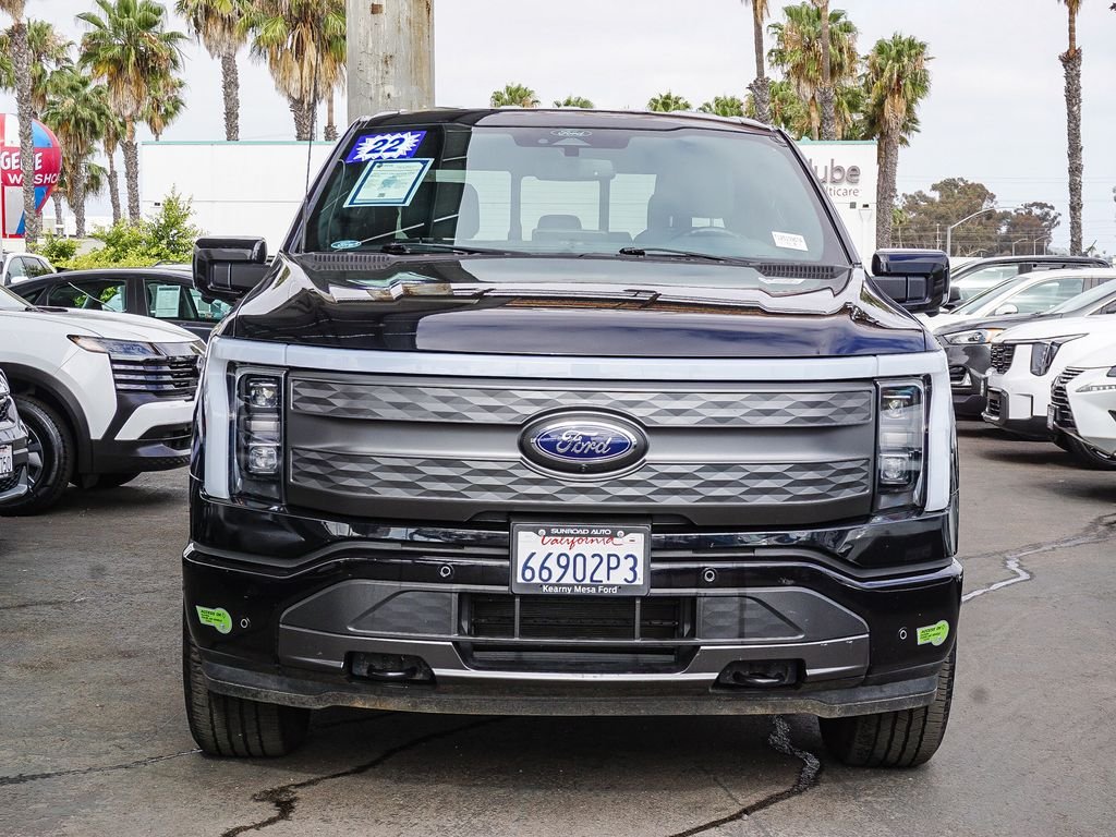 Used 2022 Ford F-150 Lightning Lariat with VIN 1FTVW1EL8NWG15509 for sale in San Diego, CA
