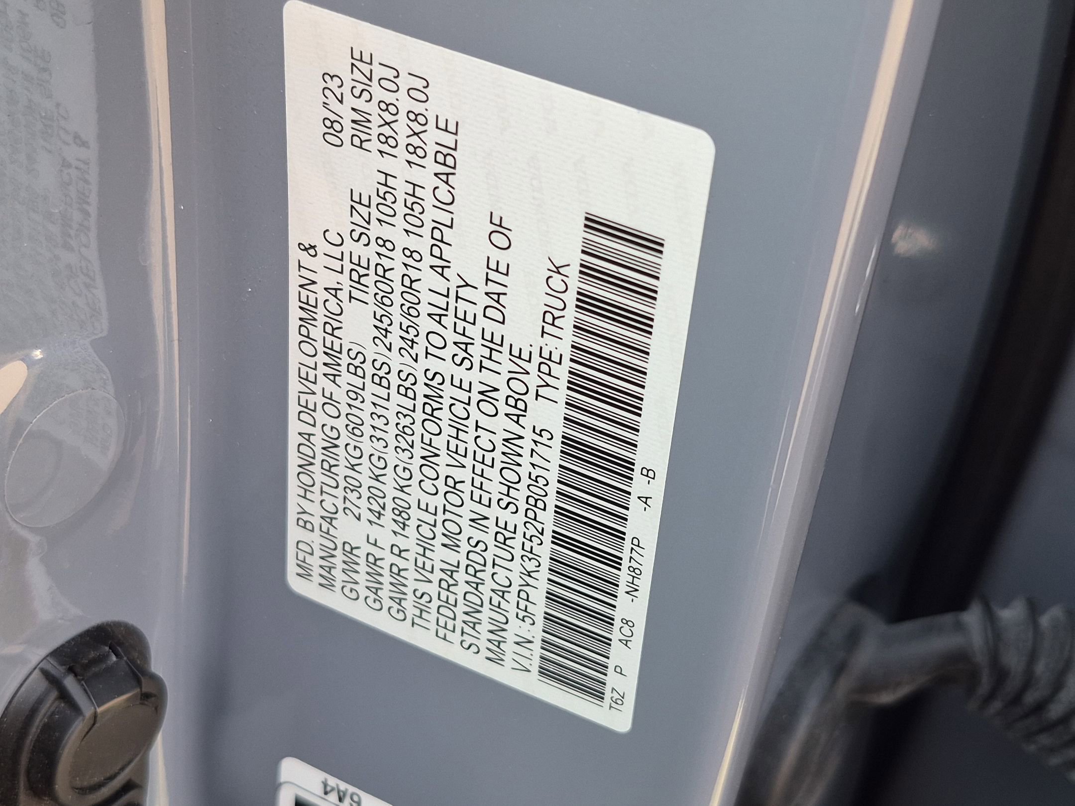 Certified Used 2023 Sonic Gray Pearl Honda RTL image 34