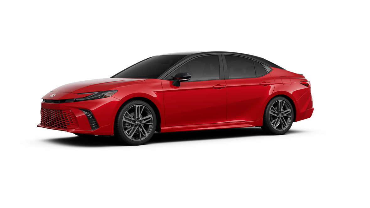 New 2026 Supersonic Red with Midnight Black Metallic roof Toyota XSE image 24