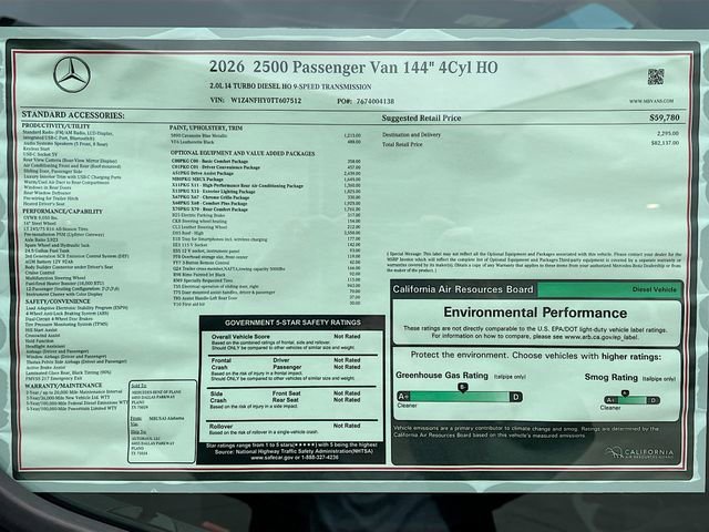 New 2026 Cavansite Blue Metallic Mercedes-Benz Passenger 144 WB image 21