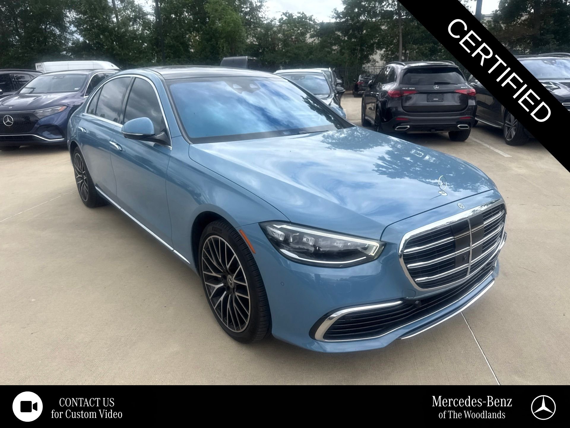 Certified Used 2023 MANUFAKTUR China Blue Solid Mercedes-Benz S 580 image 1
