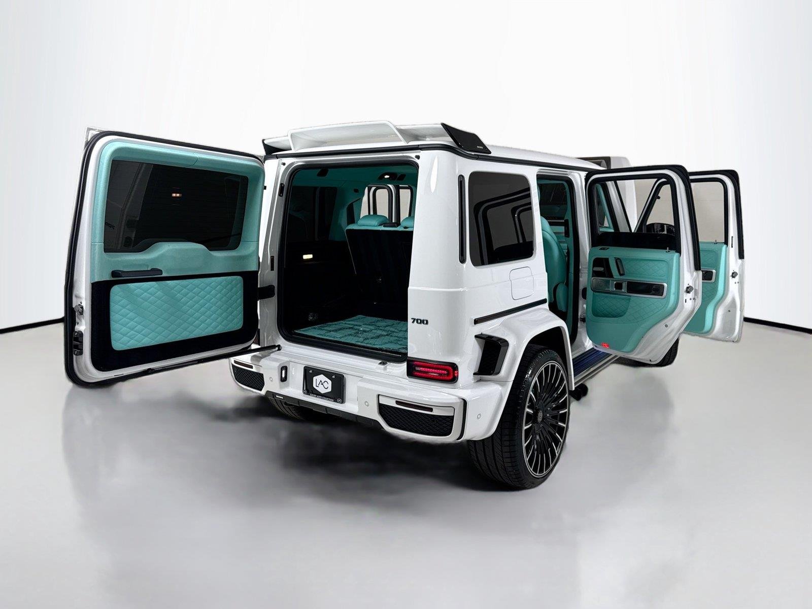 Used 2024 Polar White Mercedes-Benz AMG® G 63  Brabus Custom Widebody / Custom Tiffany Interior image 49