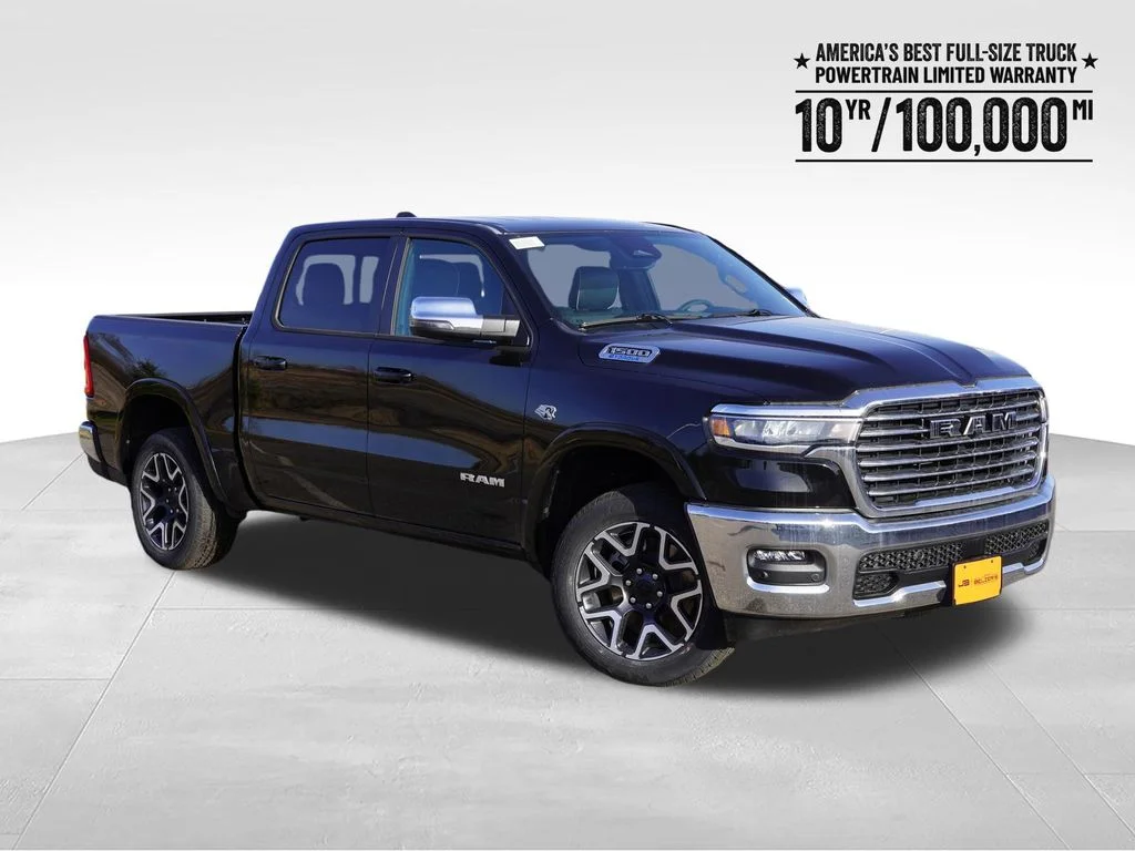 New 2026 Diamond Black Crystal Pearl-Coat Exterior Paint RAM Laramie image 1