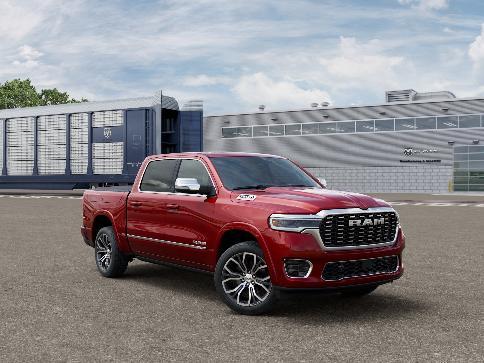 New 2026 Molten Red Pearl-Coat Exterior Paint RAM Tungsten image 3