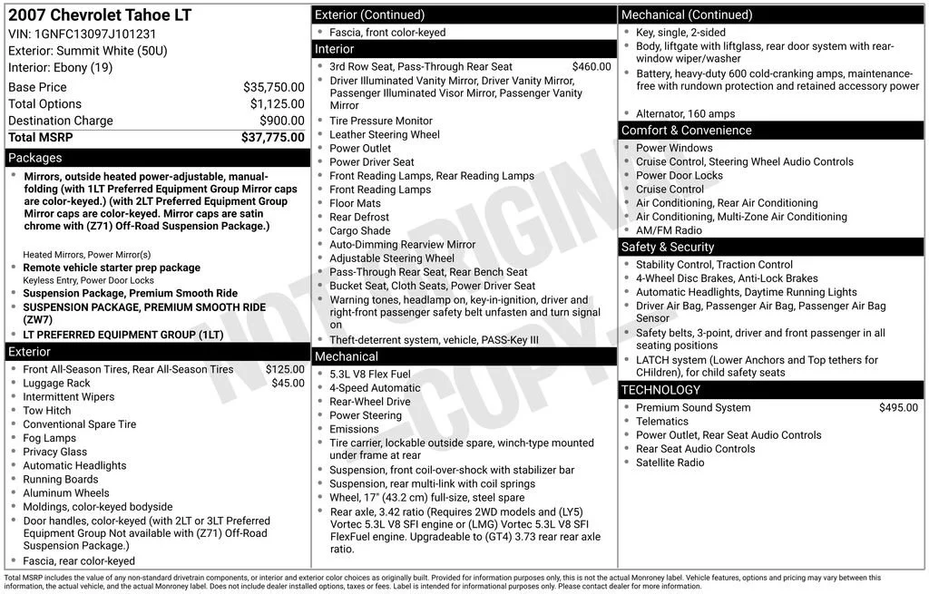 Used 2007 Summit White Chevrolet LT image 8