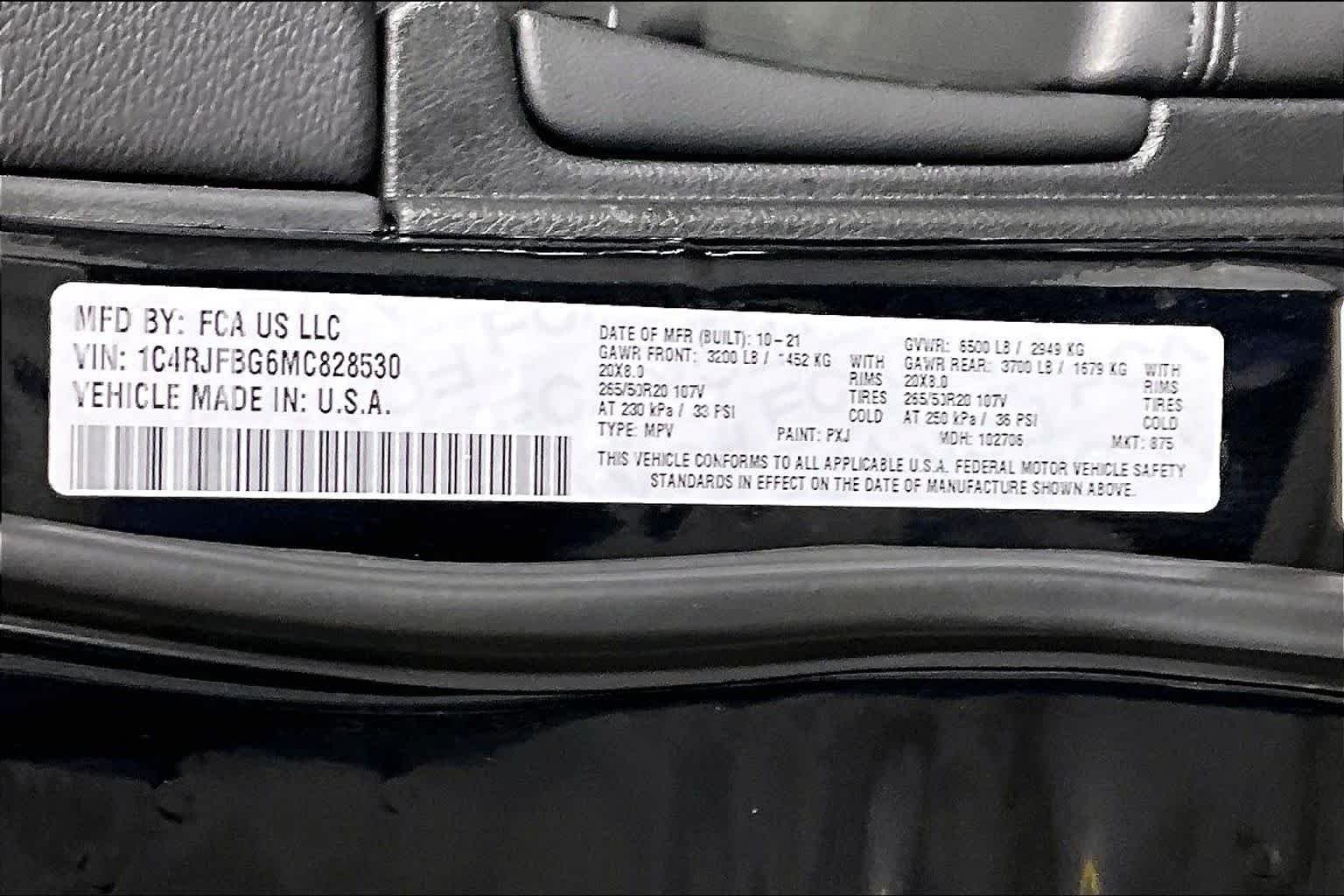 Used 2021 Diamond Black Crystal Pearlcoat Jeep Limited X image 36