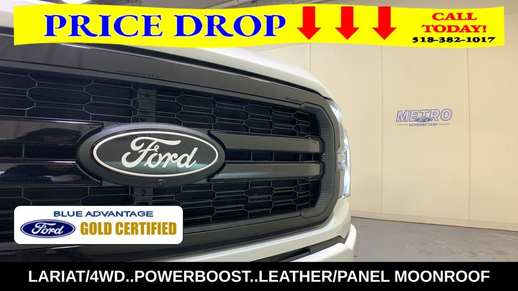 Certified Used 2025 White Metallic Ford Lariat image 53