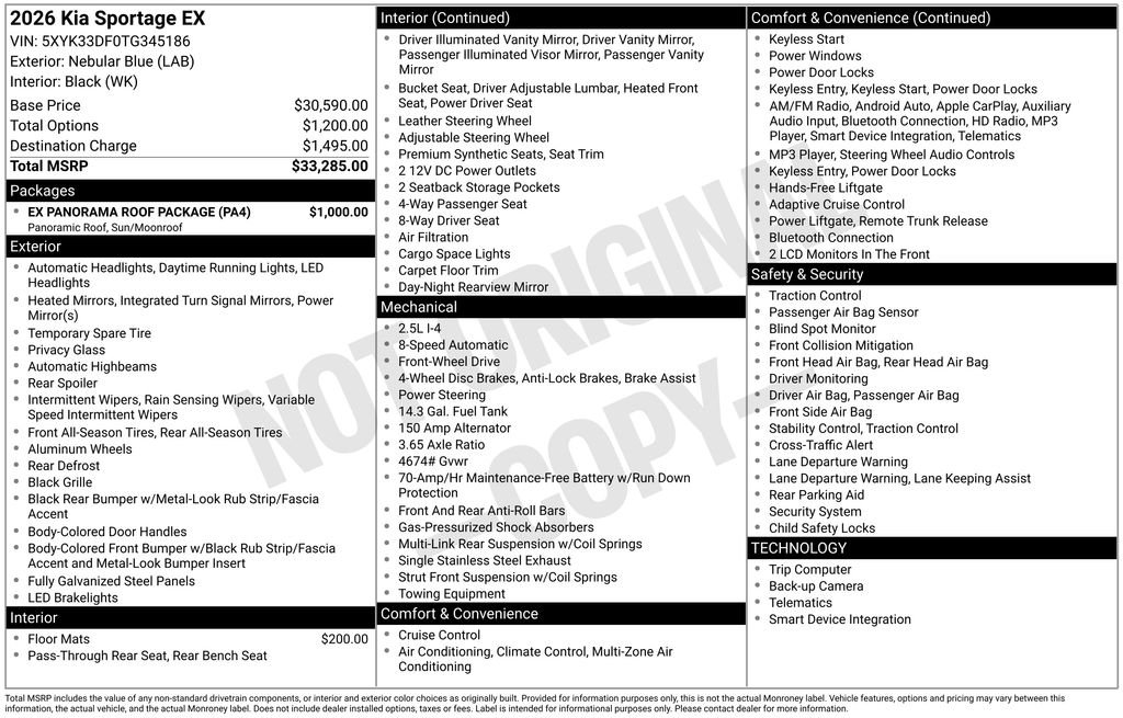2026 Kia Sportage EX - Photo 6