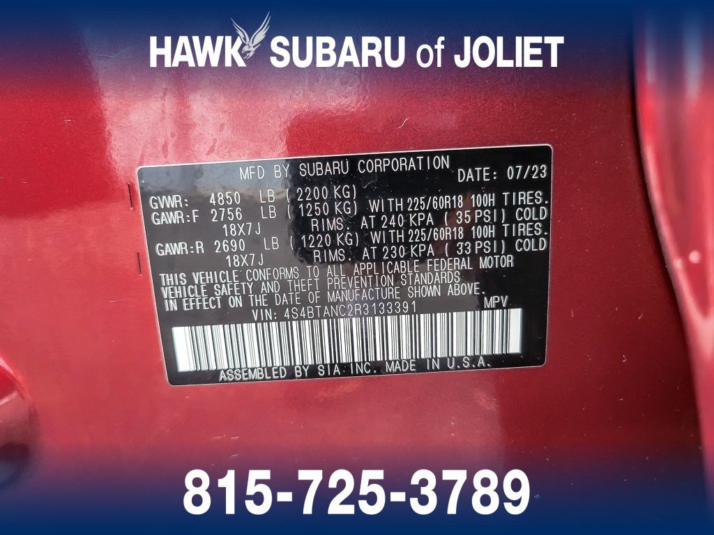 Used 2024 Crimson Red Pearl Subaru Limited image 25
