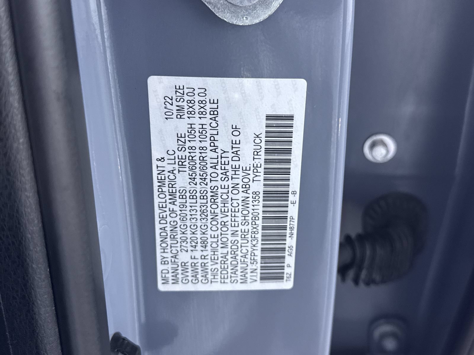 Used 2023 Sonic Gray Pearl Honda Black Edition image 11