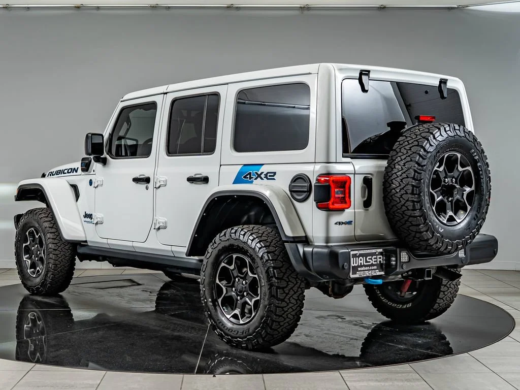 Used 2021 Bright White Clearcoat Jeep Unlimited Rubicon 4xe image 7