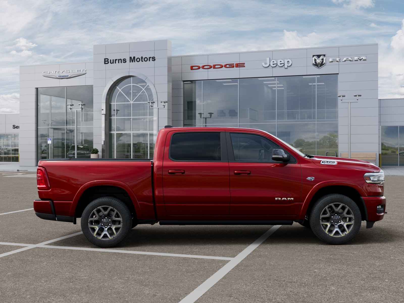 New 2026 Molten Red Pearl-Coat Exterior Paint RAM Laramie Southwest Edition image 47