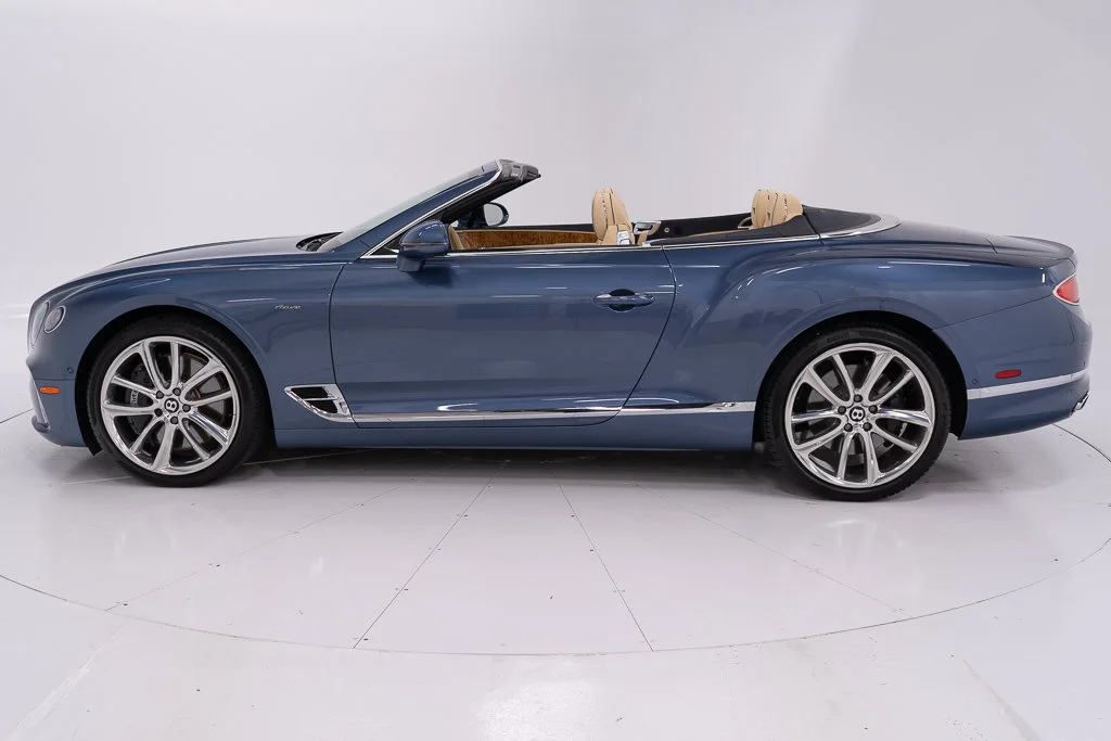 Certified Used 2023 Blue Crystal Bentley Azure Convertible image 2