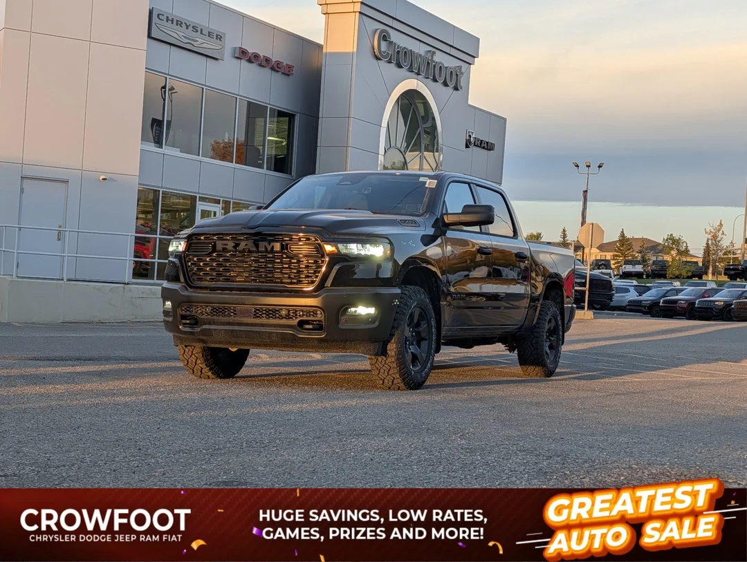 New 2026 Black RAM Warlock - - E-Locker Axle - 18 Black Wheels - Skid Plates - Trailer Brake Control & More! image 1