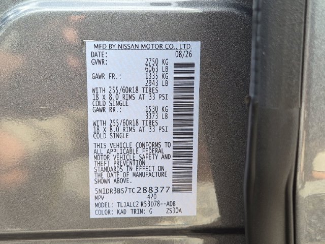 New 2026 Gun Metallic Nissan SV image 32
