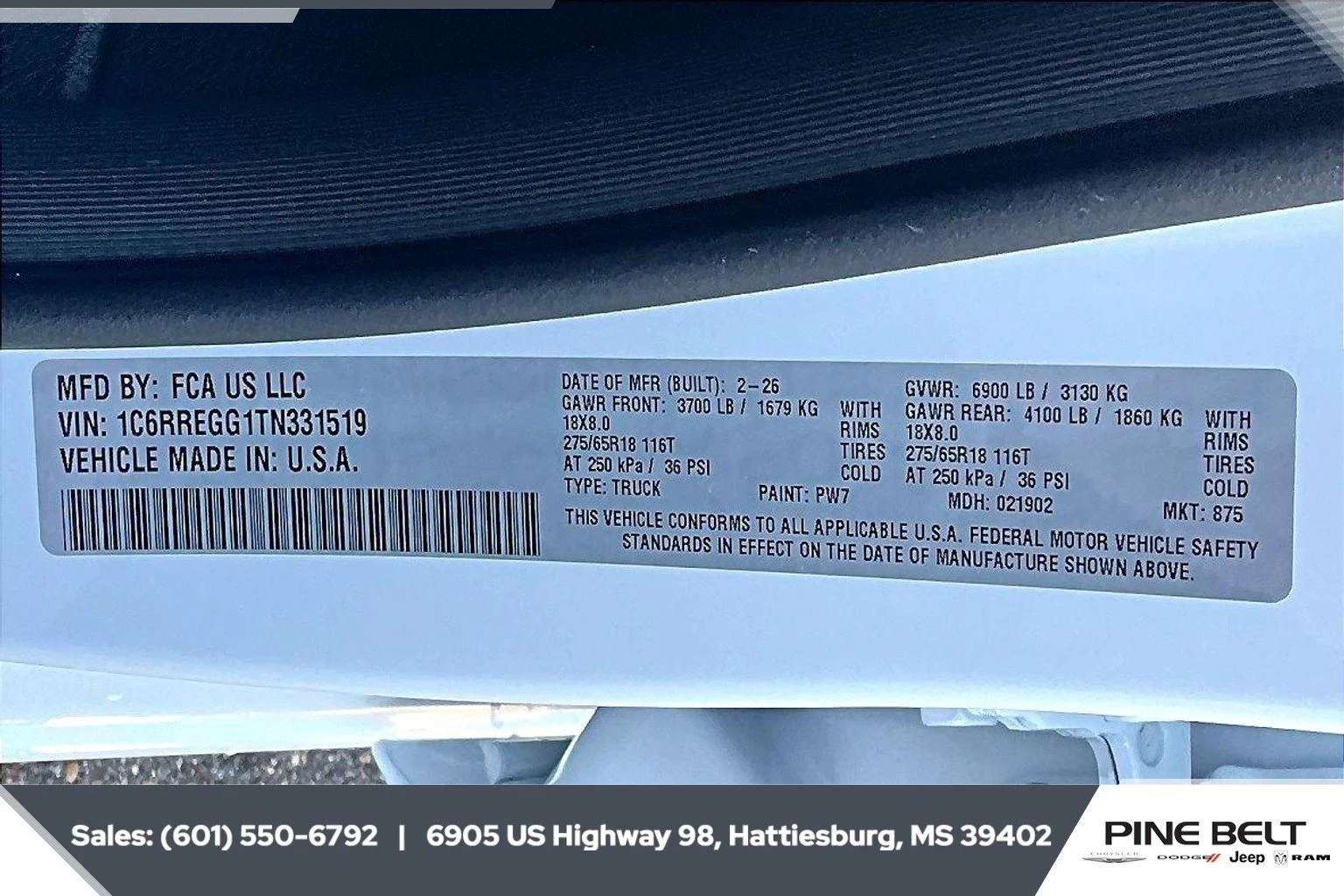 New 2026 Bright White Clear-Coat Exterior Paint RAM Tradesman image 7