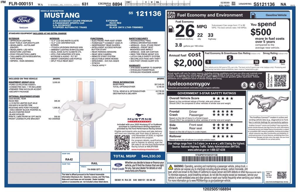 New 2025 Red Ford EcoBoost Premium image 24
