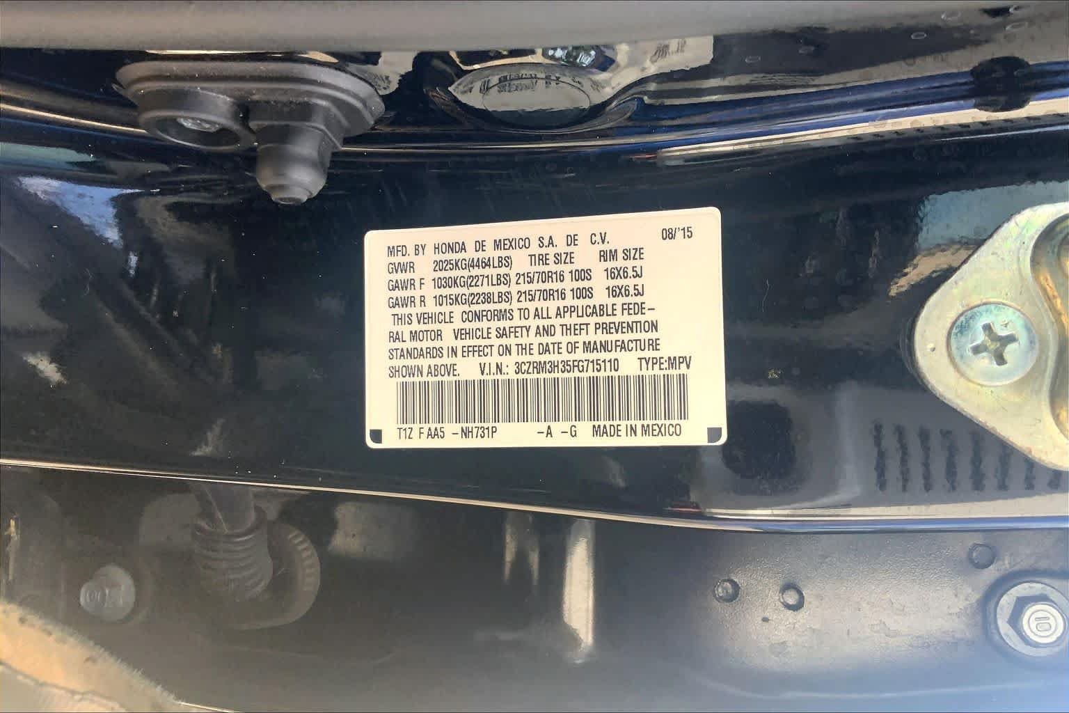 Used 2015 Crystal Black Pearl Honda LX image 31